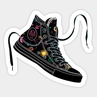 Libra high tops - Pastel &amp; black Sticker